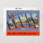 Grüße von St. Louis Postkarte (Vorne/Hinten)