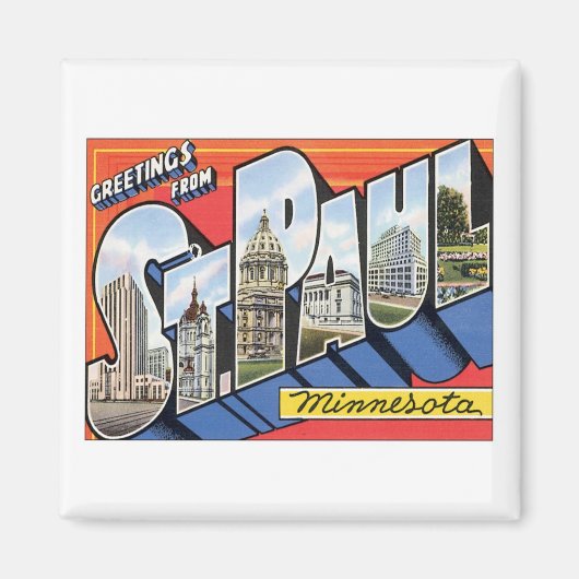 Grüße von St.Paul Minnesota Magnet (Vorne)