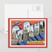 Grüße von St.Paul Minnesota Postkarte (Vorne/Hinten)