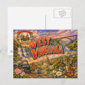Grüße von State Postkarte (Vorne/Hinten)