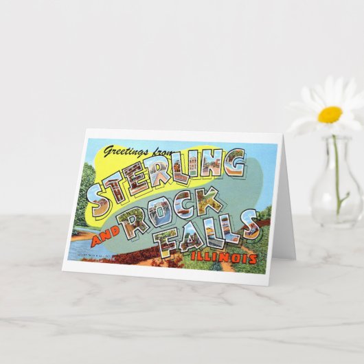 Grüße von Sterling und Rock Falls, Illinois Karte (Kleine Pflanze)