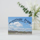 Grüße von Sunny New Jersey Shore Postcard Postkarte (Stehend Vorderseite)