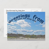 Grüße von Sunny New Jersey Shore Postcard Postkarte (Vorne/Hinten)