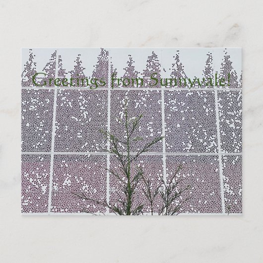Grüße von Sunnyvale! Postkarte (Vorderseite)