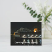Grüße von Sydney Bridge Postkarte (Stehend Vorderseite)