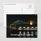 Grüße von Sydney Bridge Postkarte (Vorne/Hinten)
