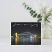 Grüße von Sydney Bridge Postkarte (Stehend Vorderseite)