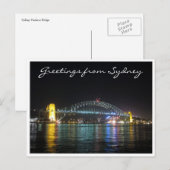 Grüße von Sydney Bridge Postkarte (Vorne/Hinten)