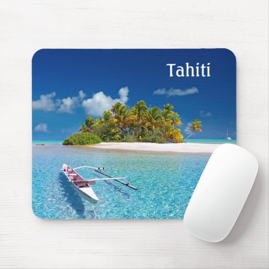 Grüße von Tahiti Mousepad (Mit Mouse)