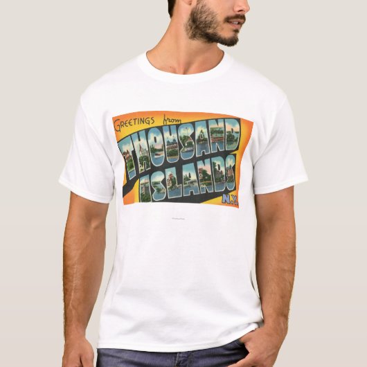 Grüße von tausend Inseln, New York T-Shirt (Vorderseite)