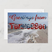 Grüße von Tennessee State Flag Hearts USA Postkarte (Vorne/Hinten)