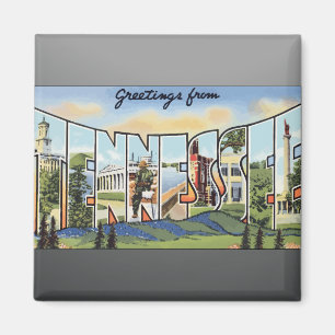 Grüße von Tennessee, Vintag Magnet