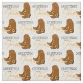 Grüße von Texas Cowboy Boots Stoff (Muster)