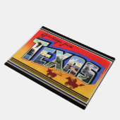 Grüße von Texas-Fußmatte Fußmatte (Schrägansicht)