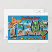 Grüße von Texas Postcard Postkarte (Vorne/Hinten)