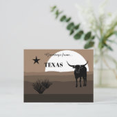 Grüße von Texas State Earth Tones Postkarte (Stehend Vorderseite)