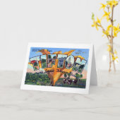 Grüße von Tifton Georgia Vintag Karte (Gelbe Blume)