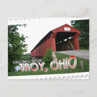 Grüße von Troy, Ohio Postkarte