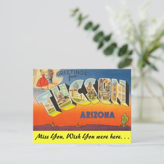 Grüße von Tucson Postkarte (Stehend Vorderseite)