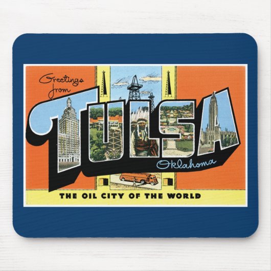 Grüße von Tulsa, Oklahoma! Mousepad (Vorne)