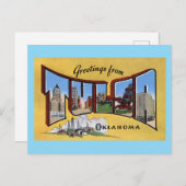 Grüße von Tulsa Oklahoma Travel Postcard Postkarte (Vorne/Hinten)