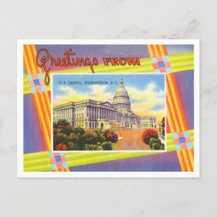 Grüße von U. S. Hauptstadt, Washington, D. C. Postkarte