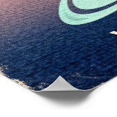 Grüße von Uranus Retro SciFi Poster (Ecke)