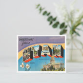 Grüße von Utah Vintage Travel Postkarte (Stehend Vorderseite)