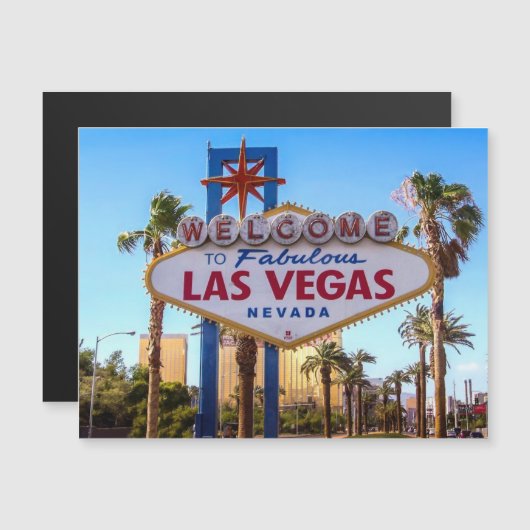 Grüße von Vegas Postcard Magnetkarte (Vorne/Hinten)