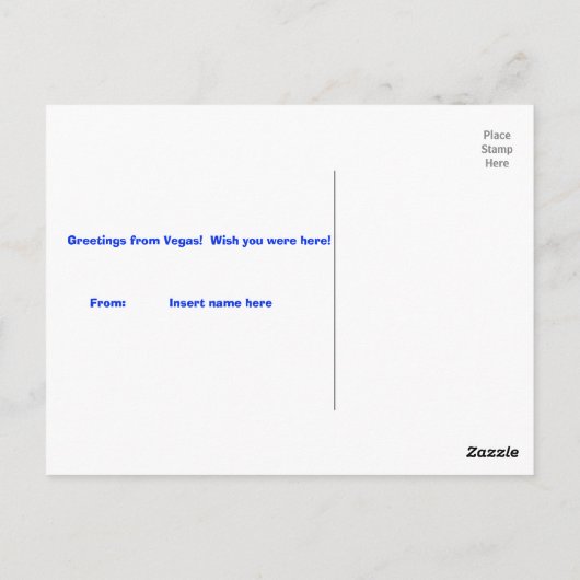 Grüße von Vegas Postkarte (Rückseite)