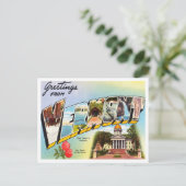 Grüße von Vermont Vintage Travel Postkarte (Stehend Vorderseite)