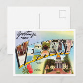 Grüße von Vermont Vintage Travel Postkarte (Vorne/Hinten)