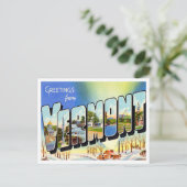 Grüße von Vermont Vintage Travel Postkarte (Stehend Vorderseite)