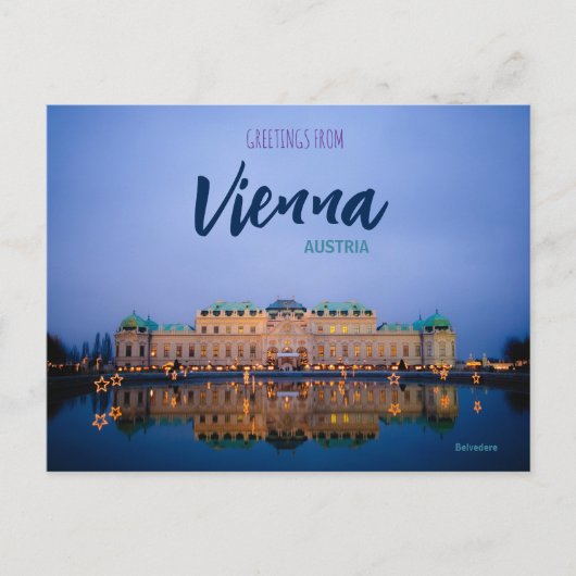 Grüße von Vienna Austria Postcard Belvedere Postkarte (Vorderseite)