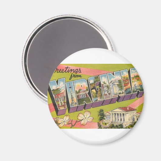 Grüße von Virginia Magnet (Vorderseite/Rückseite)