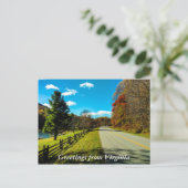 Grüße von Virginia Postcard 3 Postkarte (Stehend Vorderseite)