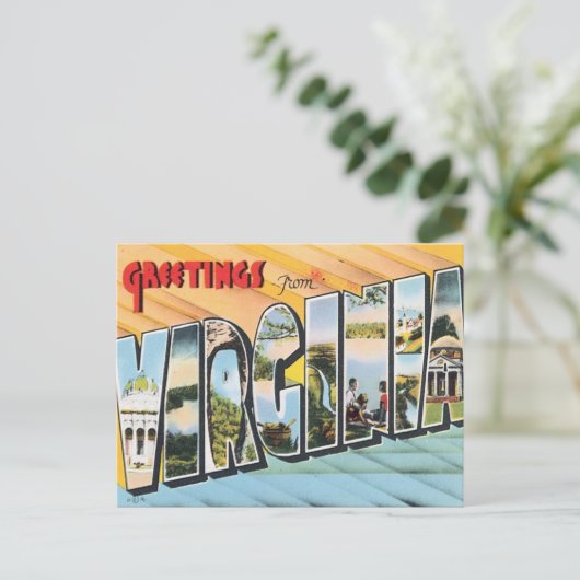 Grüße von Virginia VA USA Postkarte (Stehend Vorderseite)