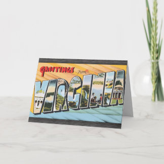 Grüße von Virginia, Vintag Karte