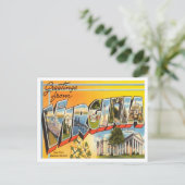 Grüße von Virginia Vintage Travel Postkarte (Stehend Vorderseite)