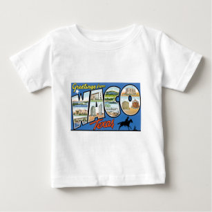 Grüße von Waco, Texas! Retro Postkarte Baby T-shirt
