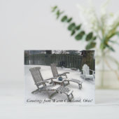 Grüße von Warm Cleveland Ohio Postkarte (Stehend Vorderseite)