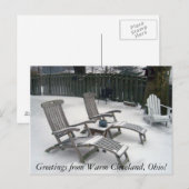 Grüße von Warm Cleveland Ohio Postkarte (Vorne/Hinten)