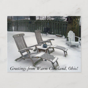 Grüße von Warm Cleveland Ohio Postkarte