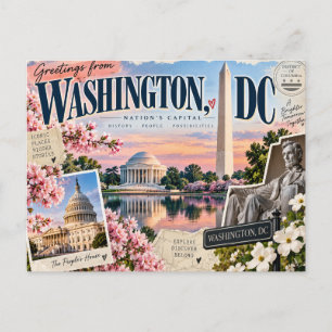 Grüße von Washington, DC Postkarte