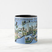 Grüße von Washington DC! Vintage Postkarte Tasse (Zentrum)