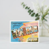Grüße von Washington Vintage Travel Postkarte (Stehend Vorderseite)