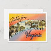 Grüße von Waynesboro, Virginia Vintage Travel Postkarte (Vorne/Hinten)
