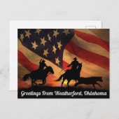 Grüße von Weatherford, Oklahoma Postcard Postkarte (Vorne/Hinten)