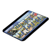 Grüße von West Virginia_Vintage Travel Poster Magnet (Linke Seite)