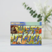 Grüße von West Virginia WV Postkarte (Stehend Vorderseite)